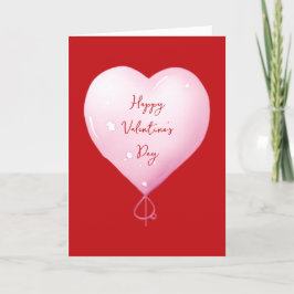 Valentine's Day Happy Herz benutzerdefinierte rosa Feiertagskarte