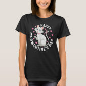 Valentines day Happy Meowentine's Day Cute Cat Hea T-Shirt (Vorderseite)