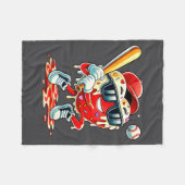 Valentines Day Heart Baseball Drip Ice Cream Boys  Fleecedecke (Vorderseite (Horizontal))