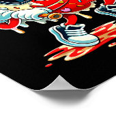 Valentines Day Heart Baseball Drip Ice Cream Boys  Poster (Ecke)