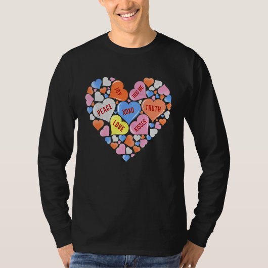 Valentine's Day Heart Candy Boys Girls Kids_2 T-Shirt (Vorderseite)