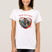 Valentine's Day Heart Candy Custom Foto T - Shirt (Vorderseite)