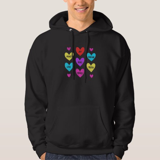 Valentine's Day Heart Candy  Matching Couples Love Hoodie (Vorderseite)