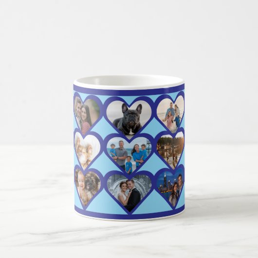 Valentine's Day Heart Collage Kaffeetasse (Mittel)