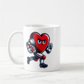 Valentines Day Heart Football Player Team Srts Kaffeetasse (Links)