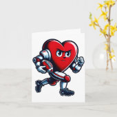 Valentines Day Heart Football Player Team Srts  Karte (Gelbe Blume)