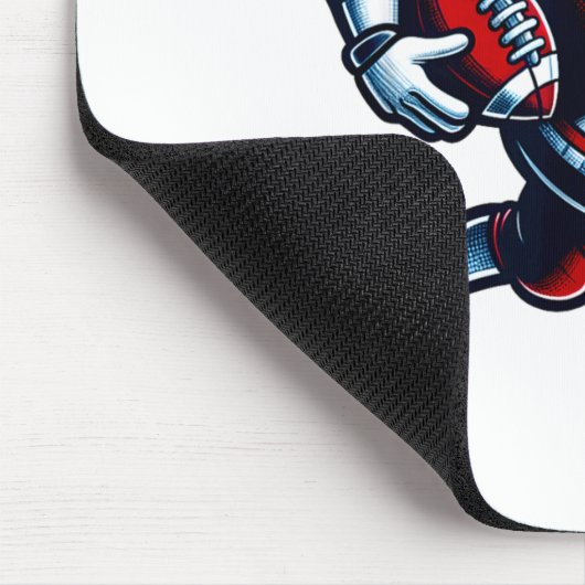 Valentines Day Heart Football Player Team Srts Mousepad (Ecke)