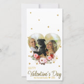 Valentine's Day Heart Foto Gold Glitzer Herz (Vorderseite)
