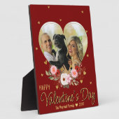 Valentine's Day Heart Gold Foto Glitzer Heart Red Fotoplatte (Seite)