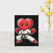 Valentine's Day Heart Karate Taekwondo Mixed Marti Karte (Gelbe Blume)