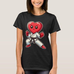 Valentine's Day Heart Karate Taekwondo Mixed Marti T-Shirt