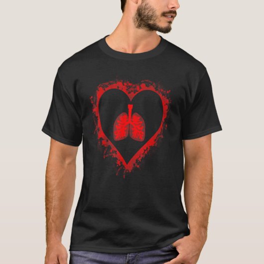 Valentines Day Heart Lung Respiratory Therapist Ap T-Shirt (Vorderseite)