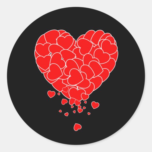 Valentine's Day - Heart Of Hearts Runder Aufkleber (Vorderseite)