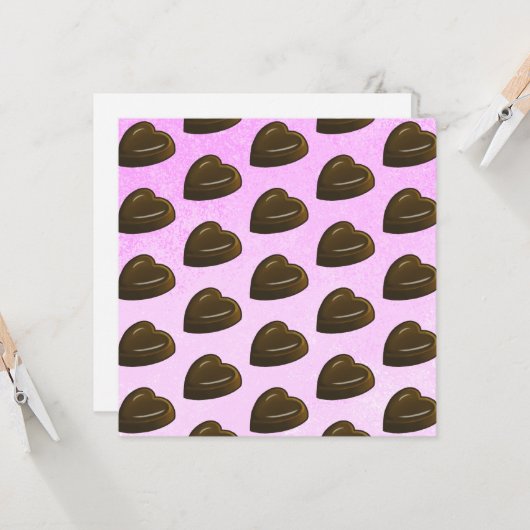 Valentine's Day Heart Pattern Karte (Vorderseite/Rückseite Beispiel)