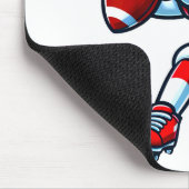 Valentines Day Heart Quarterback Football Srts  Mousepad (Ecke)