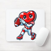 Valentines Day Heart Quarterback Football Srts Mousepad (Mit Mouse)