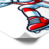 Valentines Day Heart Quarterback Football Srts  Poster (Ecke)