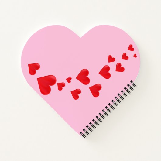 Valentine's Day Heart Shaped Notebook Notizblock (Rückseite)