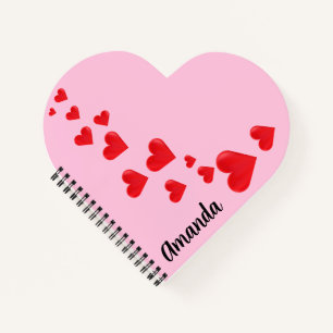 Valentine's Day Heart Shaped Notebook Notizblock