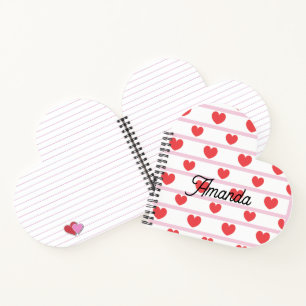 Valentine's Day Heart Spiral Notebook Notizblock