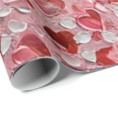Valentine's Day Hearts Art Print Wrapping Paper Geschenkpapier (Rolleneckpunkt)