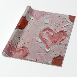 Valentine's Day Hearts Art Print Wrapping Paper Geschenkpapier