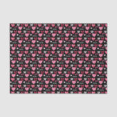 Valentine's Day Hearts, Bows and XOXO Patterned Seidenpapier (Vorderseite)