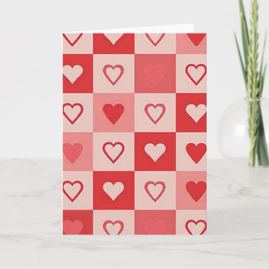 Valentines Day Hearts Card Karte (Vorderseite)