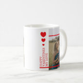 Valentines Day Hearts Custom Photo Kaffeetasse (VorderseiteRechts)