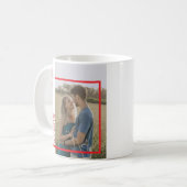 Valentines Day Hearts Custom Photo Kaffeetasse (Vorderseite Links)