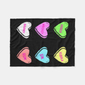 Valentines Day Hearts Drinking Liquor Lovers Anti Fleecedecke (Vorderseite (Horizontal))