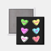 Valentines Day Hearts Drinking Liquor Lovers Anti  Magnet (Vorderseite/Rückseite)