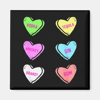 Valentines Day Hearts Drinking Liquor Lovers Anti  Magnet