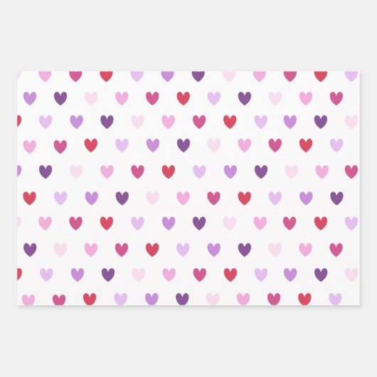 Valentine's Day Hearts Geschenkpapier Set (Vorderseite 2)