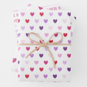 Valentine's Day Hearts Geschenkpapier Set (Beispiel)