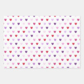 Valentine's Day Hearts Geschenkpapier Set (Vorderseite)