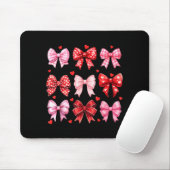 Valentines Day Hearts Leopard Coquette Bow Women G Mousepad (Mit Mouse)
