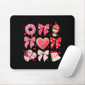 Valentines Day Hearts Leopard Coquette Bow Women G Mousepad (Mit Mouse)