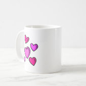 Valentines Day Hearts Love Graphic Kaffeetasse (Vorderseite Links)
