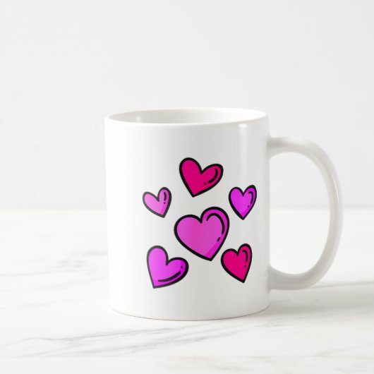 Valentines Day Hearts Love Graphic Kaffeetasse (Rechts)