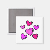 Valentines Day Hearts Love Graphic Magnet (Vorderseite/Rückseite)