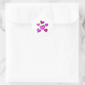 Valentines Day Hearts Love Graphic  Runder Aufkleber (Tasche)