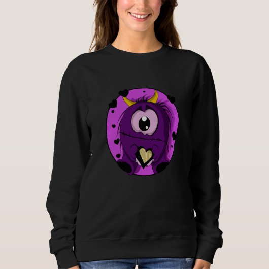 Valentine's Day hearts monster  14 Sweatshirt (Vorderseite)
