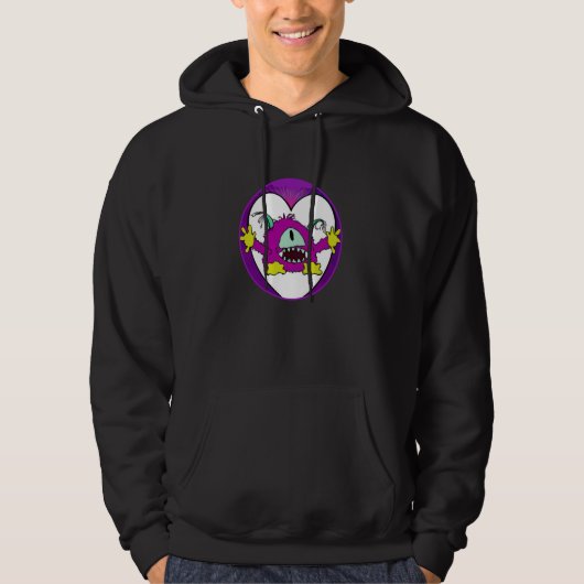 Valentine's Day hearts monster  20 Hoodie (Vorderseite)