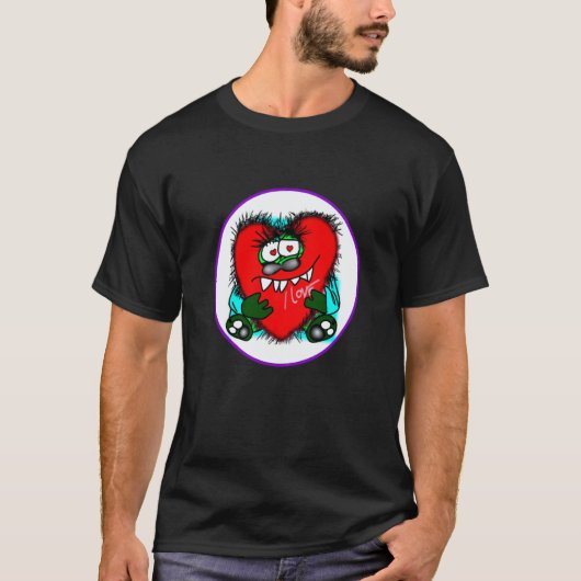 Valentine's Day hearts monster  9 T-Shirt (Vorderseite)