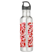 Valentine's Day Hearts Pattern Edelstahlflasche (Rückseite)