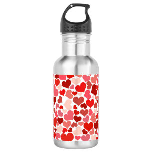 Valentine's Day Hearts Pattern Edelstahlflasche