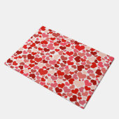 Valentine's Day Hearts Pattern Fußmatte (Schrägansicht)