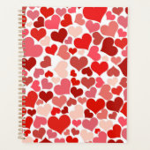 Valentine's Day Hearts Pattern Planer (Vorderseite)