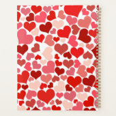 Valentine's Day Hearts Pattern Planer (Rückseite)